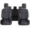 Set Huse Scaune Auto pentru Suzuki Swift - Panda Belek, material textil cu piele ecologica, cu fermoare pentru bancheta rabatabila, gri cu negru, 11 p