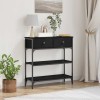 VidaXL Masă de Consolă cu sertar Stejar negru 72.5 x 25 x 75 cm 863521