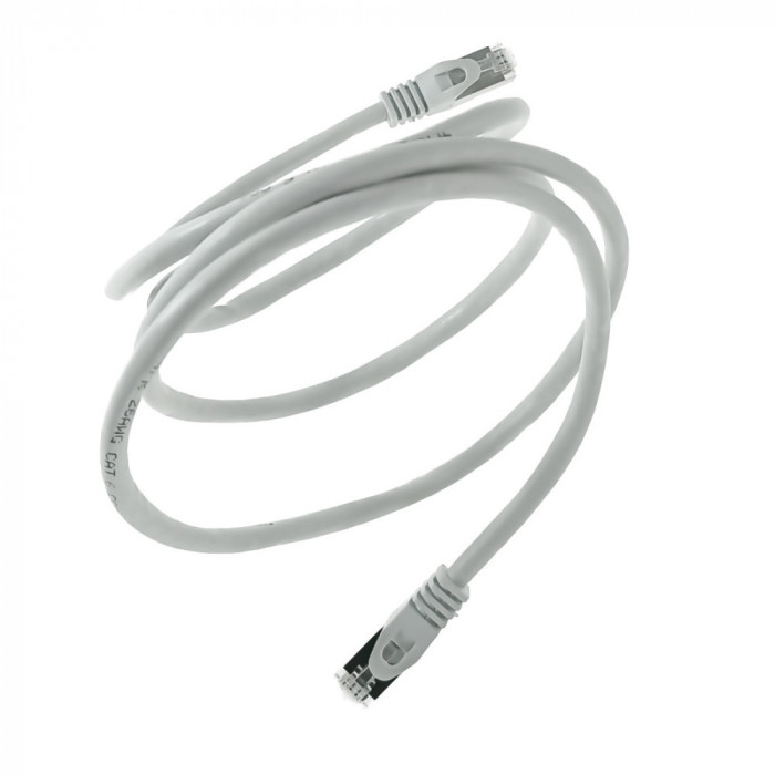 Cablu retea-patchcord CAT6 FTP, Lanberg 43615, 2 X RJ45, lungime 1.5m, AWG26, 10Gb s-250MHz, de legatura retea, ethernet, gri