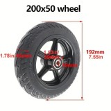 Cauciuc 200&times;50 + Jantă pentru Trotinete electrice &ndash; Fără Cameră, Fără Pană, 12&quot;, Michelin