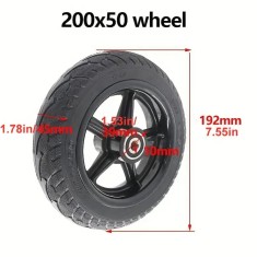 Cauciuc Plin 200&times;50 + Jantă Trotinetă Electrică &ndash; Model Universal