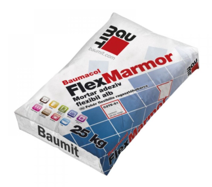 Adeziv flexibil superior alb Baumit Baumacol FlexMarmor 25 KG