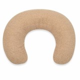 Perna alaptare New Baby Teddy, 60x45x18 cm, Beige, bumbac, tesatura teddy, antialergica, husa detasabila