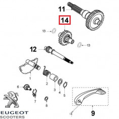 Roata dintata (arbore) intermediara originala Peugeot Speedfight 3 - Vivacity 3 2T 50cc