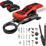 Einhell TE-MT 18/34 Li PXC + Twinpack CB - Masina de polizat si gravat + Set 2 acumulatori Li-Ion 18 V 2.5 Ah