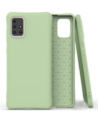 Husa Anti Shock Matt TPU Samsung Galaxy A01, A015 Verde foto