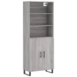 Cumpara ieftin Dulap inalt, gri sonoma, 69,5x34x180 cm, lemn compozit