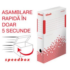 Cutie arhivare și depozitare carton ondulat Esselte Speedbox 80 mm A4