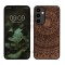 Husa Kwmobile pentru Samsung Galaxy A55, Maro inchis, Lemn, KWM000021PL003C