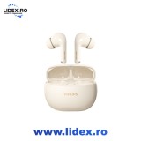 Philips TAT1320, Casti, True Wireless, Casti In-Ear, Rezistenta IPX4 la apa cu zgomot de apel DNS, Durata de redare ultra-lunga, Sunet surround 360&deg;,