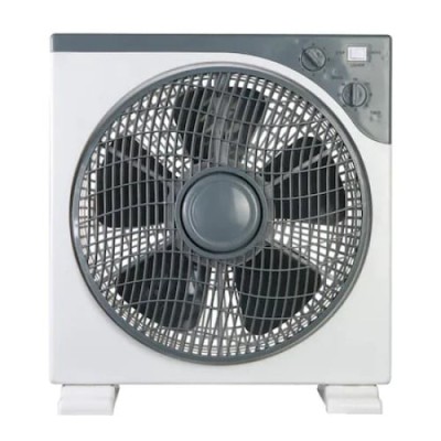 Ventilator box, cu grila rotativa, cu 3 trepte de viteza, timer reglabil incorporat, alb/gri foto