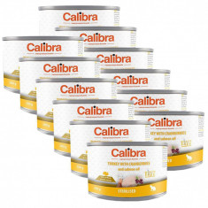 Calibra Cat Sterilised GF - Conserve de curcan cu afine ?i ulei de somon 12 x 200 g foto