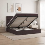 Cumpara ieftin Pat ottoman cu saltea Maro inchis 160 x 200 cm Tesatura