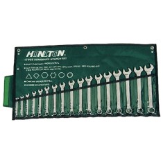 Set chei combinate Honiton 6&ndash;22 mm, 17 piese, cu husa tip rola