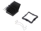 Radiator extrudat cu aripioare BGA negru 25x25mm