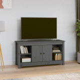 Comoda TV, gri, 103x36,5x52 cm, lemn masiv de pin GartenMobel Dekor, vidaXL
