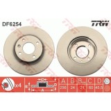 Set discuri frana fata TRW, Chevrolet Aveo Liftback (T300), 03.11-, Aveo Limuzina (T300), 03.11-, Fata; puntea fata; Sistem de franare : 14&amp;quot;