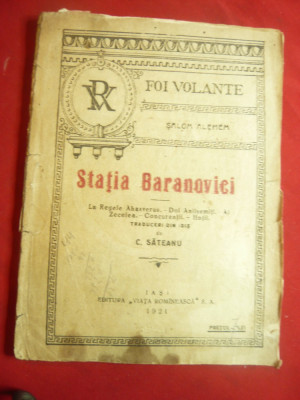 Salom Alehem - Statia Baranovici si alte Schite -Ed.1921 Viata Romaneasca 106p foto
