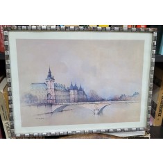 Conciergerie sau Palatul Orașului ,Paris .Acuarela