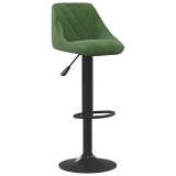 Cumpara ieftin Scaun de bar, verde inchis, catifea