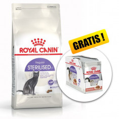 Royal Canin Sterilised 37 pentru pisici sterilizați 10kg + 12 pliculețe GRATUIT