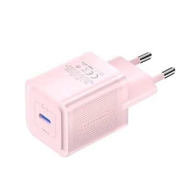 Incarcator priza GaN, Type-C, 20W, Vention, FEPP0-EU, roz foto