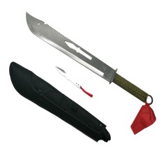 Sabie de vanatoare DEPOX&reg;, Samurai Blade, maner textil, 67 cm, cutit de aruncat inclus