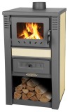 Soba pe lemne Nova Ceramic, 7,5 kW, 120 mm, bej