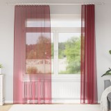 Gossi perdele voile cu bucle 2 buc rosu vin 140x245 cm