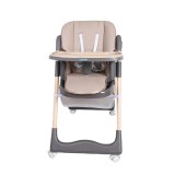 Scaun Masa Copii U-Grow, Inaltime/Spatar Reglabil, Pliabil, 6-36 Luni, Cos Depozitare, Roti Blocabile, Piele Eco