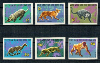 Vietnam 1967 - Fauna, animale, serie ndt nestampilata foto