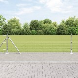 VidaXL Euro Fence cu 13 st&acirc;lpi flansați 0.4x25 m Oțel galvanizat