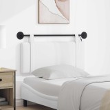 vidaXL Tăblie de pat suspendată Cu lumină LED Alb Țesătură 3423886