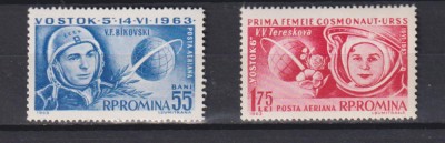 ROMANIA 1963 COSMONAUTICA LP. 563 MNH foto