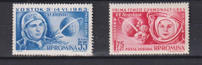 ROMANIA 1963 COSMONAUTICA LP. 563 MNH