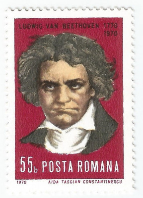 Romania, LP 748/1970, 200 de ani de la nasterea lui Ludwig van Beethoven, MNH foto