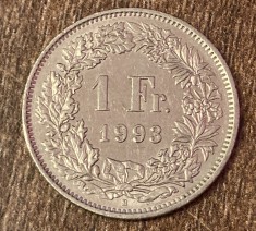C50 - Moneda foarte veche - Elvetia - 1 franc - 1993