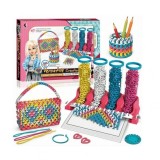 Set creativ bratari si alte acesorii pentru copii , 384 piese, zale din plastic, +7 ani