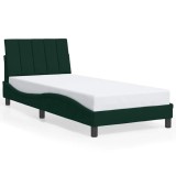 Cumpara ieftin Cadru de pat fara saltea, Hanko, verde inchis, 80x200 cm, catifea