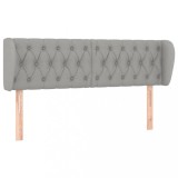 Cumpara ieftin Tablie de pat cu aripioare gri deschis 163x23x78/88 cm textil