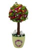 Aranjament floral personalizabil, mediu 38 cm, tip copacel pomisor cu licheni naturali stabilizati si flori criogenate si uscate in vas ceramic cu tex, Eventissimi&reg;