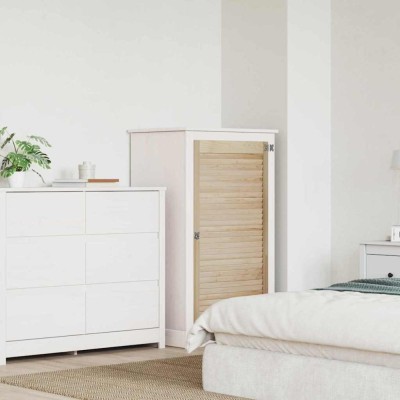 vidaXL Ușă de Dulap natural 140.5 x 2.1 x 49.5 cm Lemn masiv de pin 42019258 foto