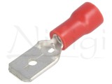 Papuc 6.3mm tata rosu izolat