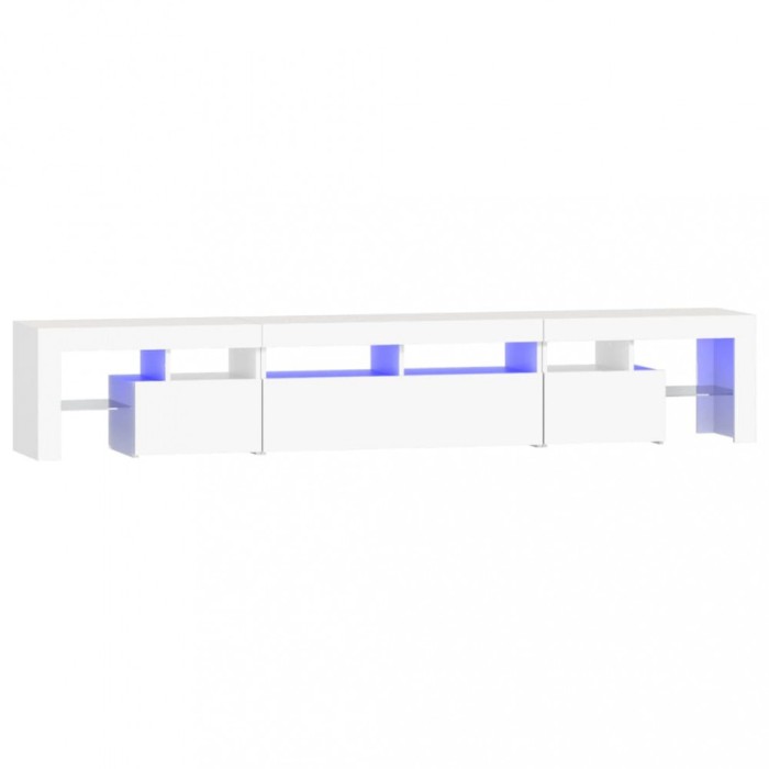 Comode TV cu lumini LED, alb2，30x36,5x40