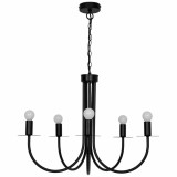 Cumpara ieftin Candelabru Mashatu negru, 5xE14, reglabil, metalic, 28W