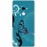 Husa silicon pentru Xiaomi Mi Mix 2, Blue Butterfly