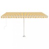 Copertina retractabila manual cu LED, galben si alb, 450x300 cm