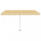 Cumpara ieftin Copertina autonoma retractabila manual, galben/alb, 450x300 cm