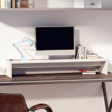 Suport pentru monitor, alb, 100x27x15 cm, lemn masiv pin GartenMobel Dekor, vidaXL