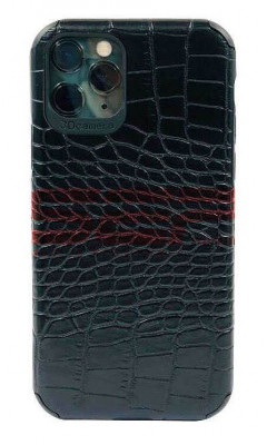 Toc TPU Leather Crocodile Apple iPhone X / XS Black foto